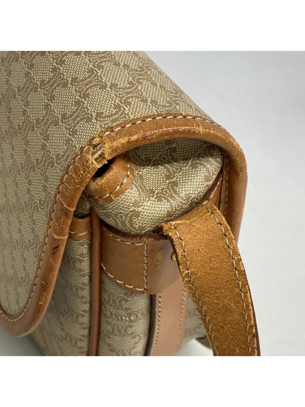Celine Shoulder Bag Macadam Beige Gold - Picture 8 of 10